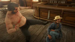 Red Dead Redemption 2 PC 60FPS - Saloon Fights Vol.30 (Euphoria Physics)