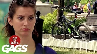 Invisible Biker Prank on Strangers