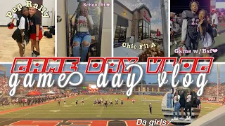 GAME DAY VLOG + GRWM (Pep Rally, school, cheer dinner,drive w/ me)