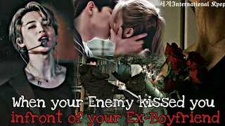 When your Enemy kissed you infront of your Ex-Boyfriend | Jimin BTS Oneshot