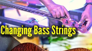 How to change bass guitar strings - Beginners lesson by Gilberto