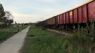 Edgar 207E-008 Rail Polska z węglarkami na łącznicy 751 we Wrocławiu | 29.04.2024