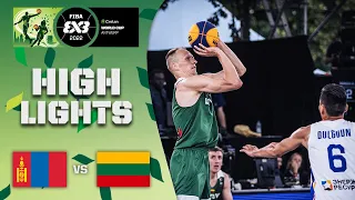 Mongolia v Lithuania | Men | Highlights | Crelan FIBA 3x3 World Cup 2022