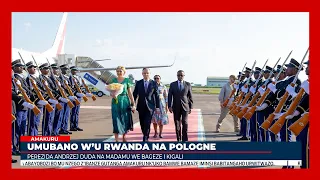 Perezida wa Pologne na madamu we bageze i Kigali