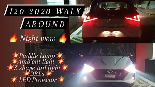 All new Hyundai i20 2020 night View 🎇🔥| Z Shaped Taillights🤩 | Ambient light⚡| Projector LED | DRLs