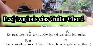 Leej Twg hais cia guitar cover - meng vue