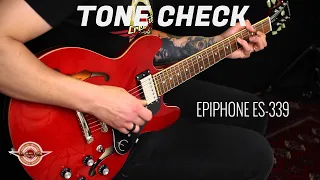 TONE CHECK: Epiphone ES-339 Semi Hollow Electric Guitar Demo | No Talking