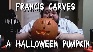 Francis Carves A Halloween Pumpkin