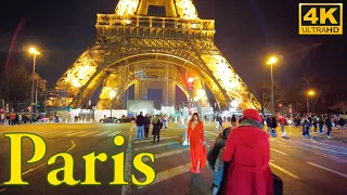 Paris, France 🇫🇷 - Paris Night Walk - 4K HDR - Walking Tour 2022 | Paris 4K | A Walk In Paris