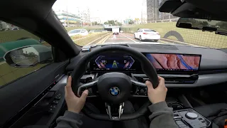 2024 BMW G60 520i sDrive M Sport Package POV City Driving