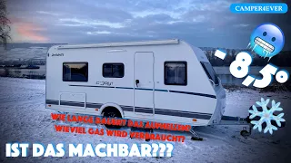 Praxistest I Winter - Camping im Einsteiger - Wohnwagen I Schaffst das die einfache Heizung?