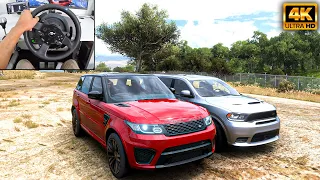 Range Rover Sport & Dodge Durango | OFFROAD CONVOY | Forza Horizon 5 | Thrustmaster T300RS gameplay