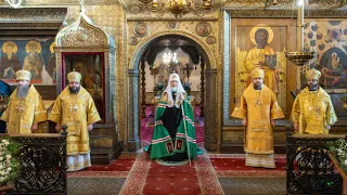 Патриаршая проповедь в праздник Собора Пресвятой Богородицы  в Успенском соборе Московского Кремля .