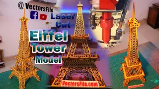 How to make Eiffel Tower 3D Wooden Model | 3D Wooden Puzzle Eiffel Tower Full Assembly & Review