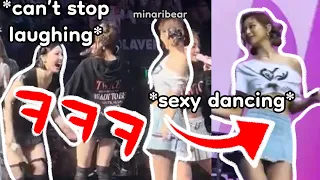 tzuyu being influenced to dance like mina and momo