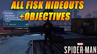 Spiderman PC All Fisk Hideouts with Bonus Objectives PS4 guide