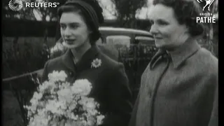 Princess Margaret visits nursery school (1950)