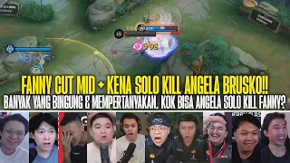 FANNY CUT MID DISOLO KILL ANGELA BRUSKO!! REAKSI STREAMER RRQ HOSHI 2-1 EVOS GLORY MPL ID S13!!