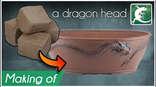 🐲 dragon's head - carving bonsai pottery
