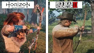 Red Dead Redemption 2 (One X) vs Horizon Zero Dawn (PS4 Pro) | 4K Graphics & Details Comparison