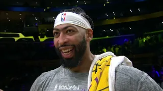 🎂 Anthony Davis reacts to 27 PTS, 25 REB performance: 'One game at a time!' | NBA on ESPN