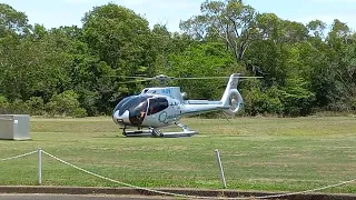 Airbus H130 Helicopter  on Ground and Lift Off