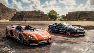 Forza Horizon 5 Drag Race: Lamborghini Aventador J vs Mercedes-Benz SL65 AMG Black-Series