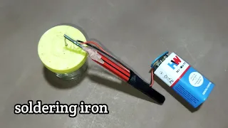 Pencil se soldering iron kese banaye | Let se soldering iron kese banaye