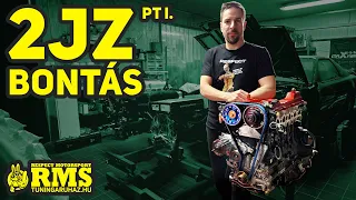 Toyota 2JZ drift verseny motor építés első lépései az RMS garázsban: motor bontás 1. rész