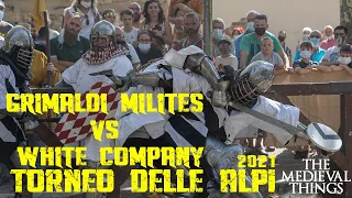 MEDIEVAL COMBAT TORNEO DELLE ALPI 2021 WHITE COMPANY VS GRIMALDI MILITES