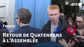 Le député LFI Adrien Quatennens fait son retour à l'Assemblée nationale | AFP