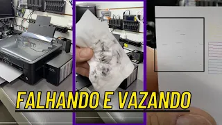 Impressora Epson FALHANDO e VAZANDO - Resolva VOCÊ mesmo sem gastar DINHEIRO