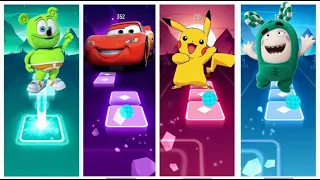 Gummy Bear 🆚McQueen 🆚Pikachu 🆚Oddbods 🎶Who Will winn? 🎯🎯