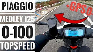 PIAGGIO MEDLEY 125 2023 | 0-100 | Topspeed | GPS