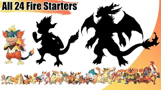 All 24 Fire Starters Pokémon Fusion (Gen 1 - Gen 8)