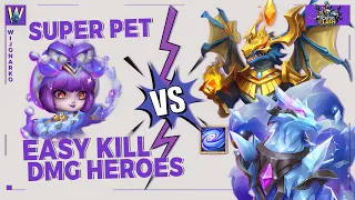 SUPER PET INI COUNTER NYA HERO DMG ?? NEW SUPER PET OVERPOWER !! - CASTLE CLASH INDONESIA