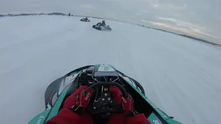 ADM Raceway karting - валим боком на шипах - зимний картинг