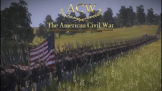 MASSIVE LINE BATTLE BETWEEN UNION AND CONFEDERATE FORCES - Napoleon Total War: ACW mod