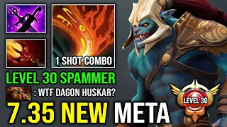 NEW META Dagon + Lifebreak Level 30 Huskar Spammer 1 Shot Combo Unlimited Burn Spear DPS Dota 2