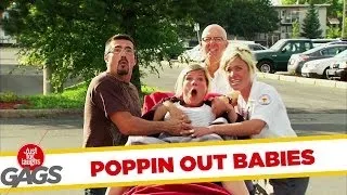 Pregnant Woman Pops Out Baby!