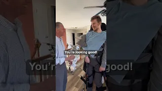Man has heartwarming visit from grandpa after life-changing motorcycle accident🥹❤️
