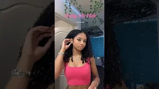 Beginning of a new era Dye my hair JetBlack with me 🖤#curlyhairroutine #curlyhairtutorials