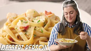 DELICIOUS LOBSTER PASTA RECIPE WITH CLAIRE SAFFITZ | DESSERT PERSON