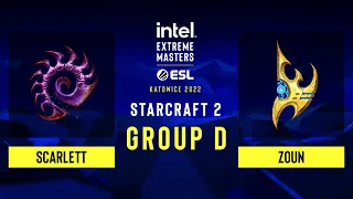 SC2 - Scarlett vs Zoun - IEM Katowice 2022 - Group D