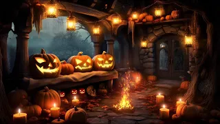 Taking Shelter: Rainy Haunted House Halloween Ambience with Crackling Fire & Rain Sounds, Wind Sound