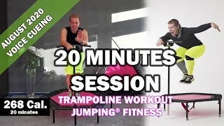 20 minutes trampoline session August 2020 - Jumping® Fitness [VOICE CUEING]