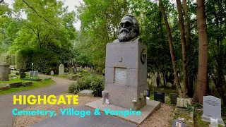 A Stroll through Highgate - Cemetery, Village & Vampire (4K)