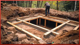 Man Builds Secret Underground Cabin in the Forest | Start to Finish by @RuslaninTheWoods