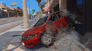 GTA 5 Car Crashes Compilation #24 (With Roof And Door Deformation)