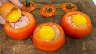 Just put an egg in a tomato and you will be amazed! Unusual recipe